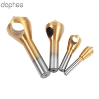 dophee 4pcsset countersink deburring drill bit for metal stainless steel hole cutter taper 2 5 10 15 20 chamfering drills tools