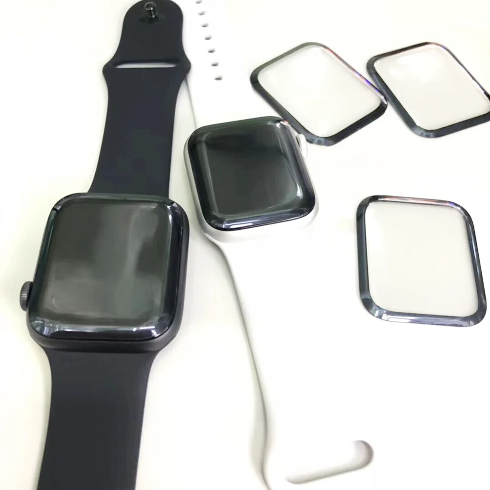 Tempered Glass 3D Full Coverage Protector For Apple Watch 4 Curved Screen Edge Protective Film iWatch Series 40MM 44MM | Наручные часы