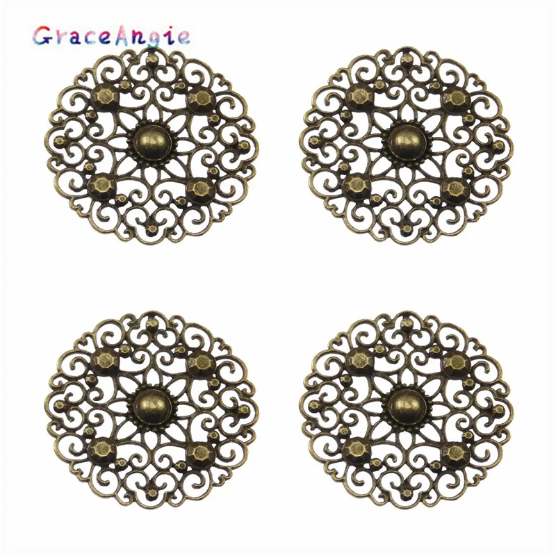 6 шт. винтажные подвески в виде цветов 49 х49 Х5 мм|pendant swarovski|pendant steeljewelry zirconia |