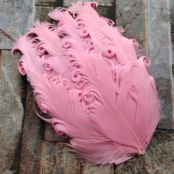 Pink 31 цвет опт Красивые 1 шт накладки Nagorie вьющиеся натуральные гусиные накладки с перьями для повязки на голову аксессуары для волос - Цвет: Pink