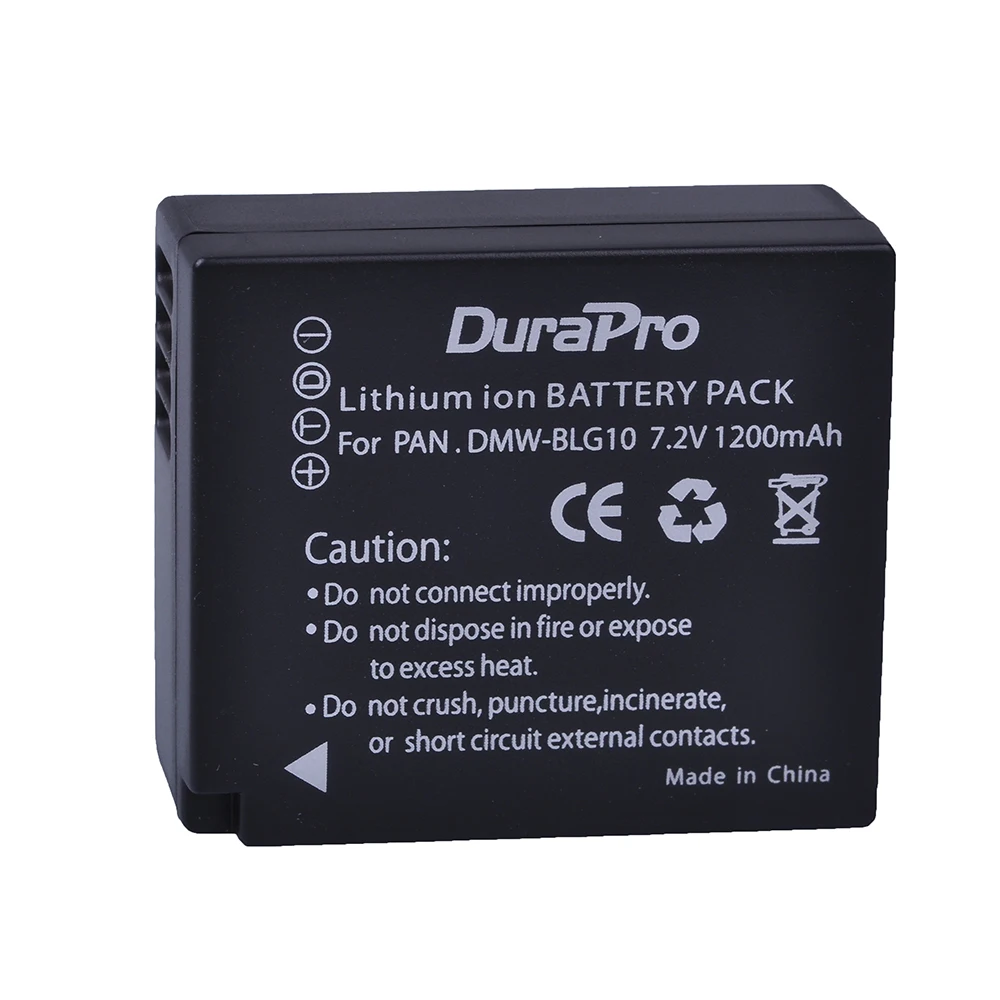 Аккумулятор для камеры DuraPro BLG10 2 шт. Panasonic LUMIX GF5 GF6 GX7 LX100 GX80 GX85 D Lux (тип 109)|lx100 battery|gx7