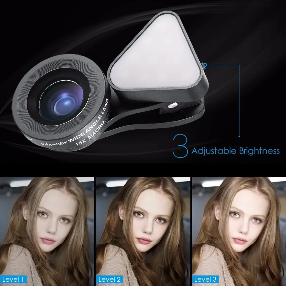 Lieqi lq-035 сотовый телефон Объективы для фотоаппаратов Перезаряжаемые селфи 10