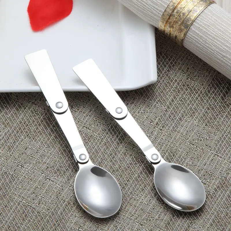 (2 шт./лот) Из Нержавеющей стали Ложка Отдых Туризм Путешествия На Природе Пикник