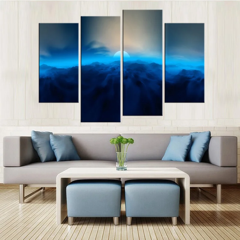 Настенная картина Blue sunrise для украшения стен декоративное украшение дома рисунок
