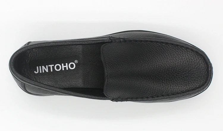 JINTOHO/большие размеры 37-48; официальная Мужская обувь из натуральной кожи; модельная итальянская кожаная обувь; брендовые мокасины; мужские слипоны на плоской подошве