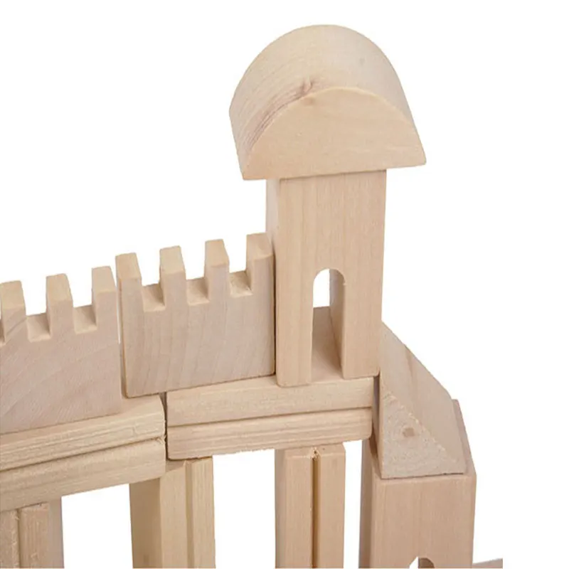 2017 Новый Натуральный Деревянный Ковш Строительные Кирпичи Assemblage Замок Игрушки