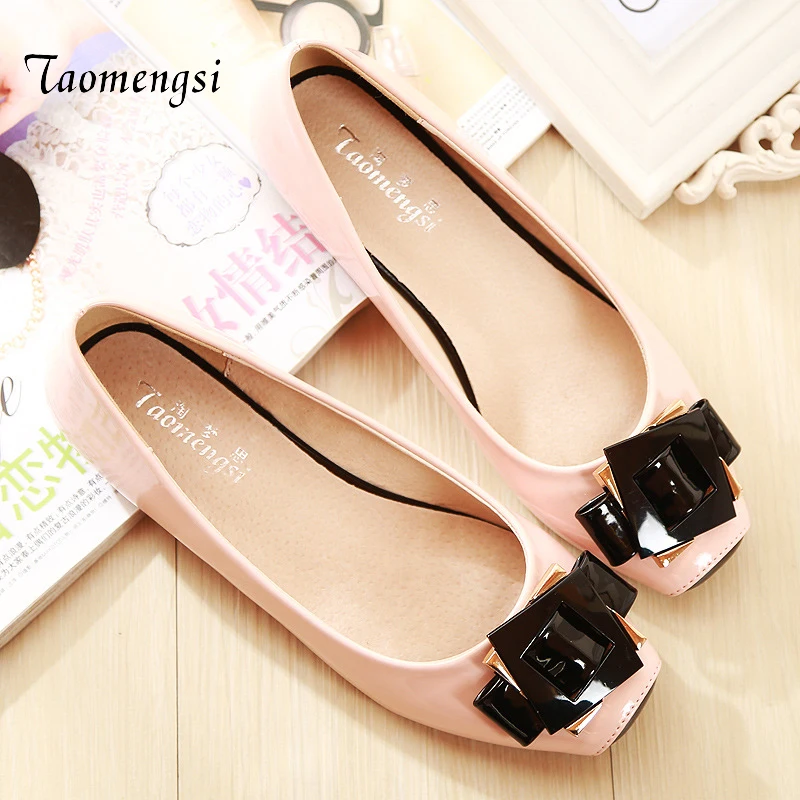 

Taomengsi In The Autumn of 2021 Leather Buckle Shoes Are Shoes With Sweet Candy Color Mosaic Flat Female Shallow Mouth