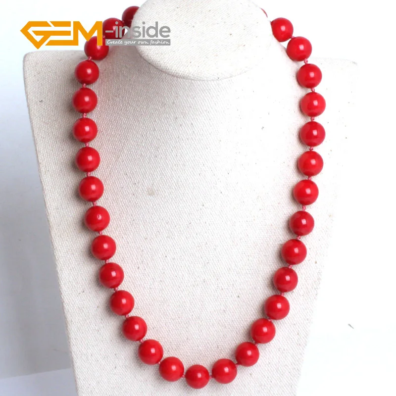 Новое подлинное Южно-морское коралловое ожерелье с круглыми бусинами