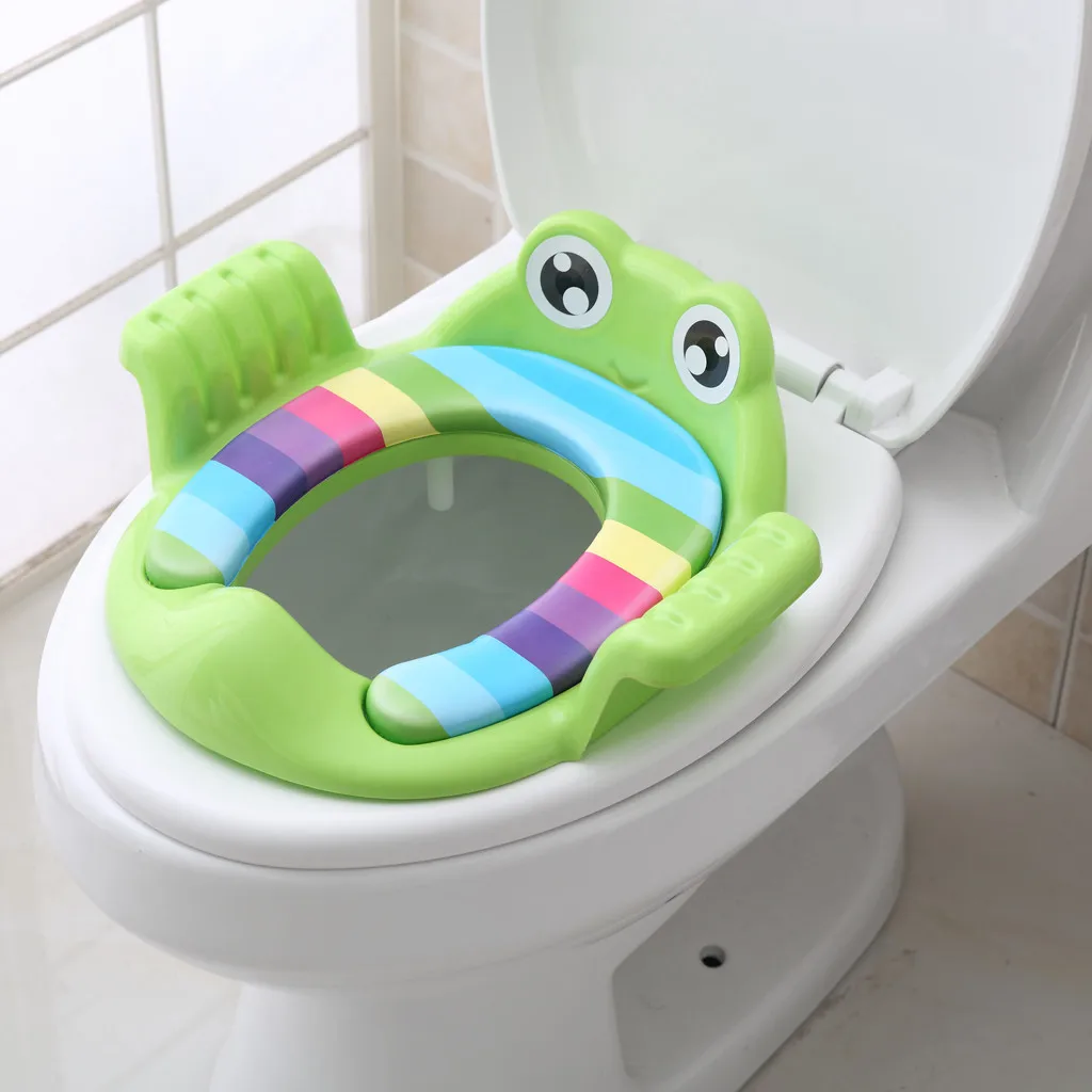 

Baby Child Potty Toilet Trainer Seat Step Stool Ladder Adjustable Training Chair comfortable cartoon cute toilet seat children
