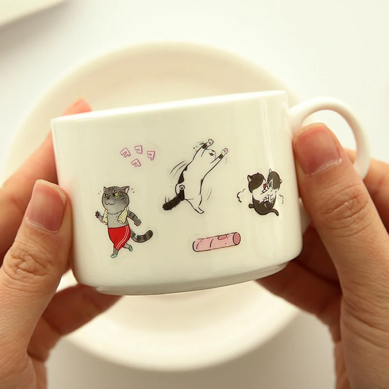 Набор из 6 листов наклейки на кожу декоративные Стикеры этикетки бумажные