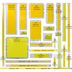 Светодиодная лента с COB матрицей для самостоятельной сборки, лампа постоянного тока для сделай сам, 1 Вт, 5 Вт, 10 Вт, 20 Вт, 50 Вт