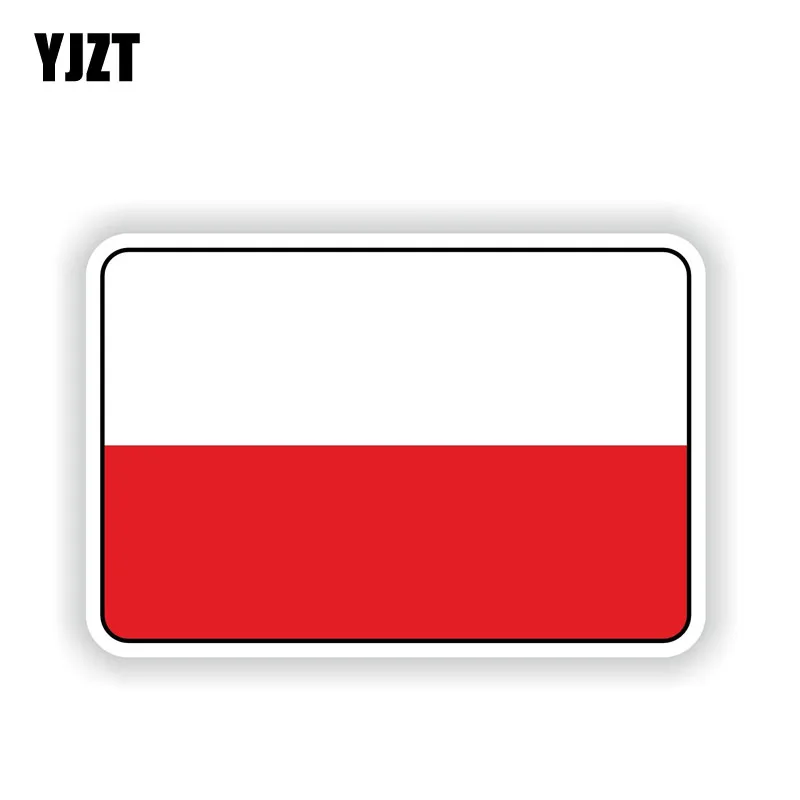 YJZT 12 1 см * 8 автомобильное окно Польша Флаг Светоотражающая наклейка для