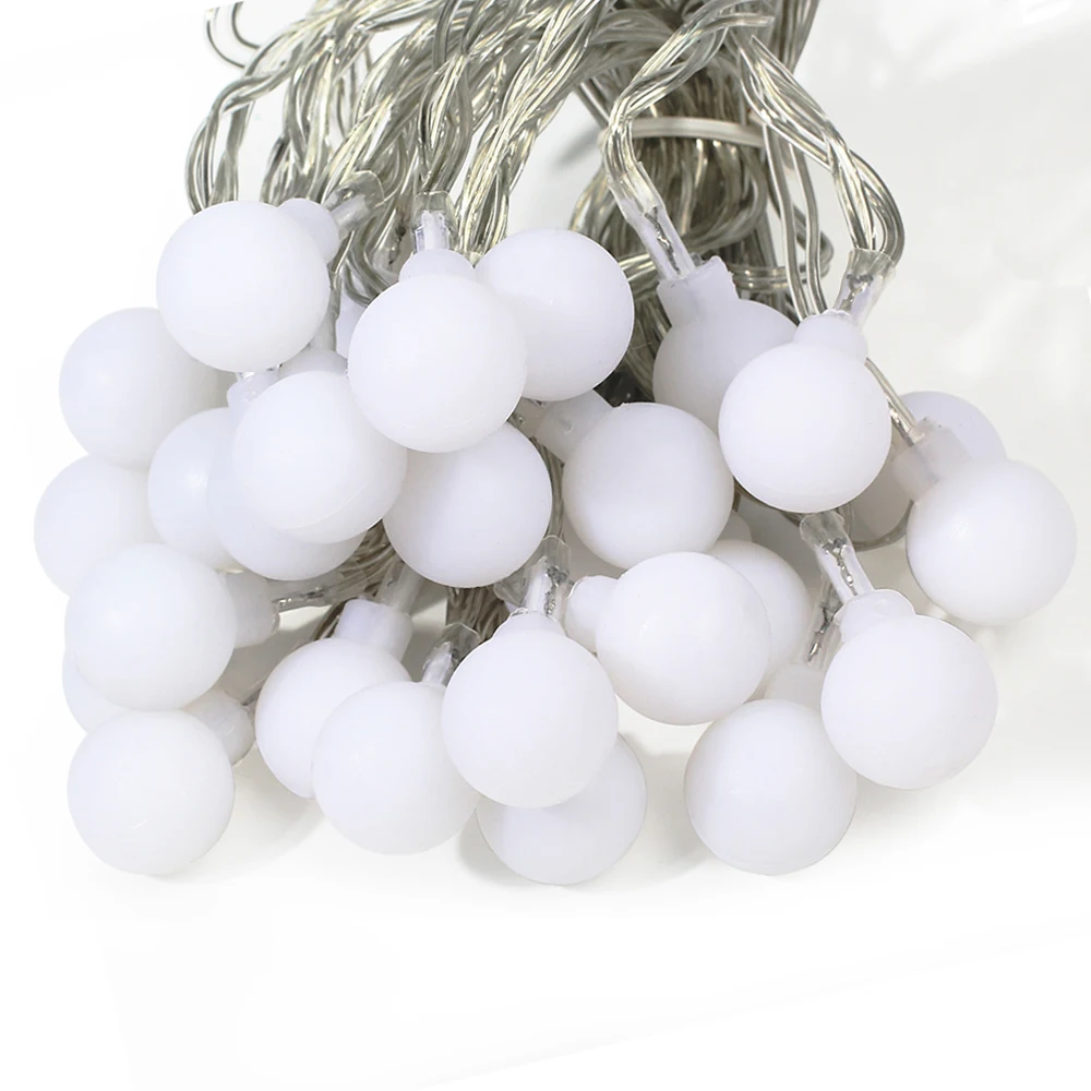 Warm White Globe 50LEDs Ball String Lights Solar Powered Christmas Light Patio For Home Garden Lawn Party Decoration | Лампы и