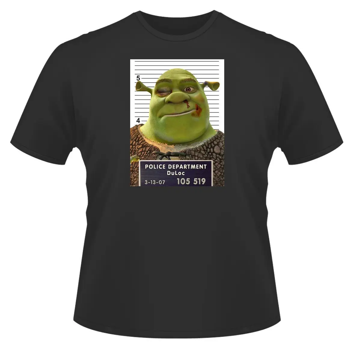 Мужская футболка Shrek Mug Shot Забавный идеальный подарок на день рождения или новые
