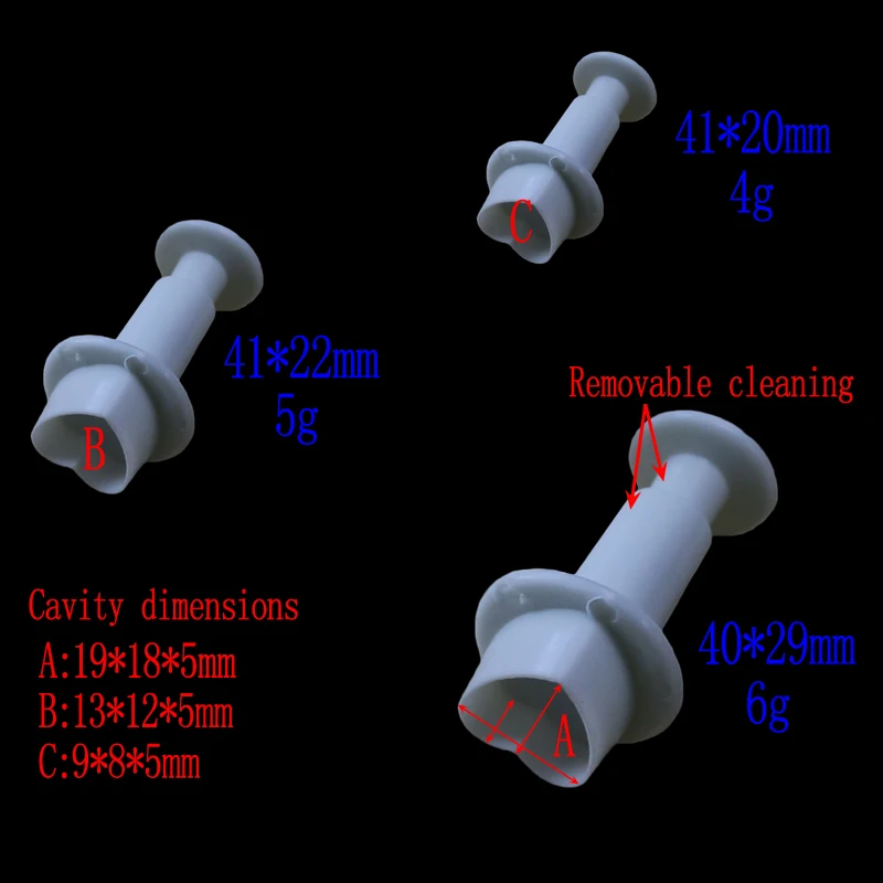3 шт./компл. формы в форме сердца любовь шоколадная бабочка торт порезанная форма