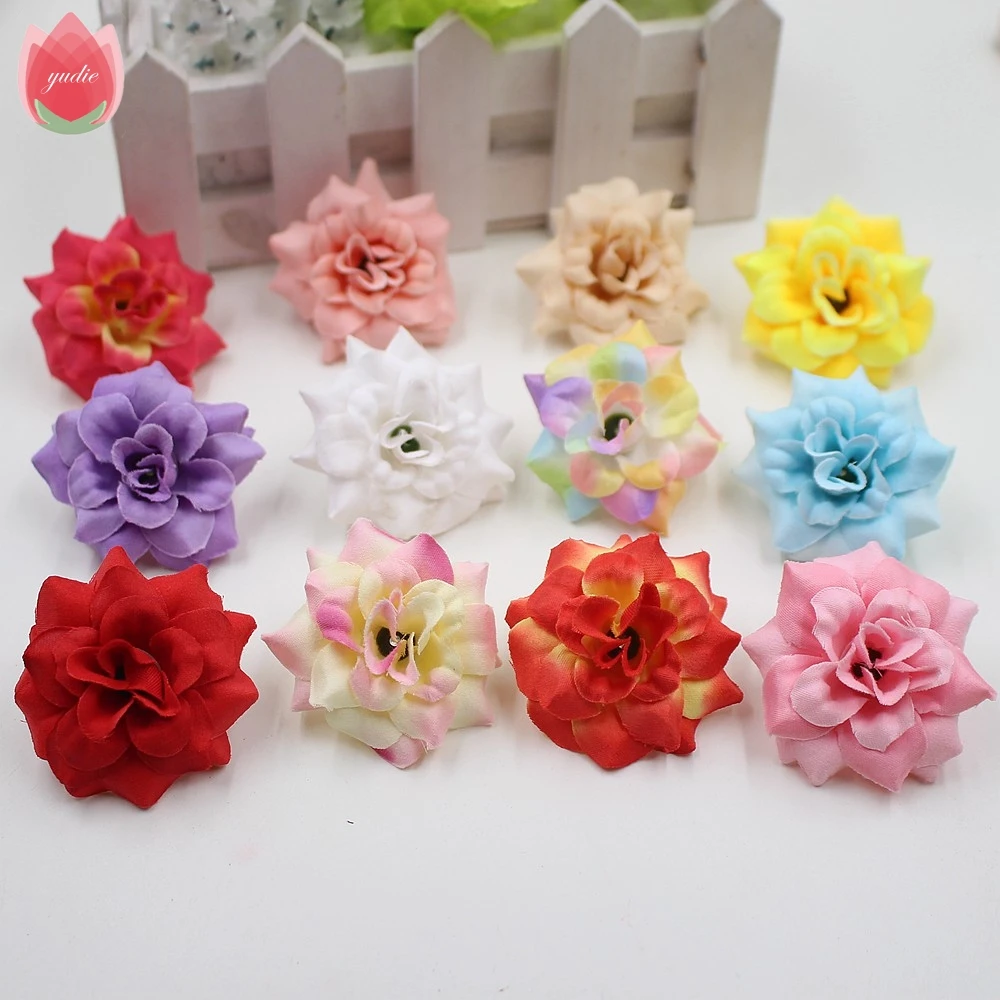20 шт. шелковые разноцветные искусственные розы в европейском стиле украшение для