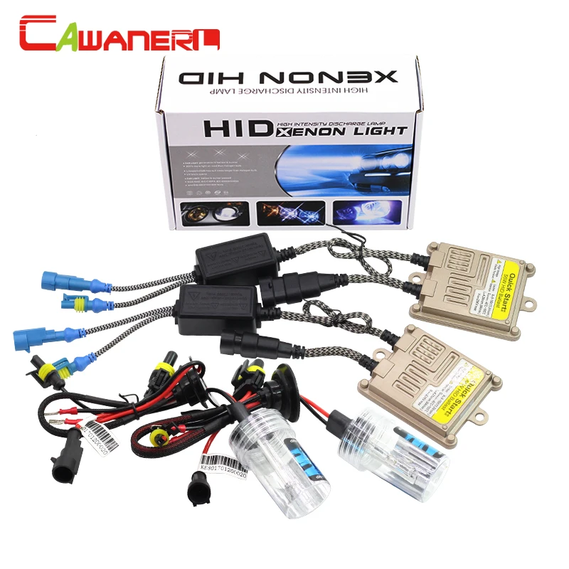 Cawanerl 9005 HB3 9006 HB4 H1 H3 H7 H8 H9 H11 880 881 55 Вт автомобиль HID ксенона 6000 К AC лампы балласт авто
