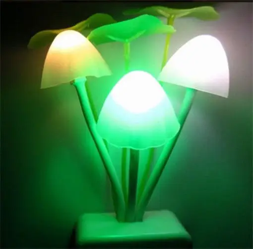 8PCS-US Plug Light Control Гриб Свет Изменение Цвета СВЕТОДИОДНЫЕ Night Аватар Романтический