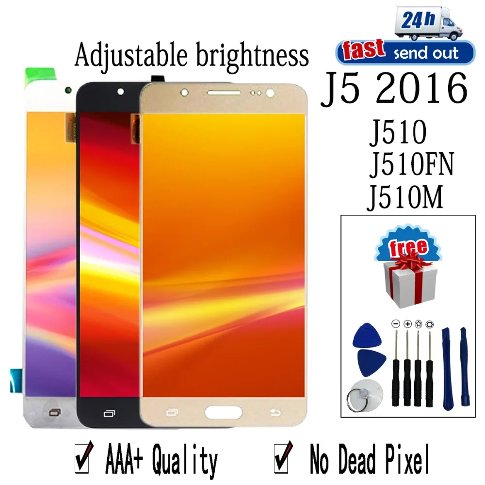 ЖК-дисплей AMOLED для SAMSUNG Galaxy J5 2016 J510 J510F J510FN J510M сенсорный экран протестирован