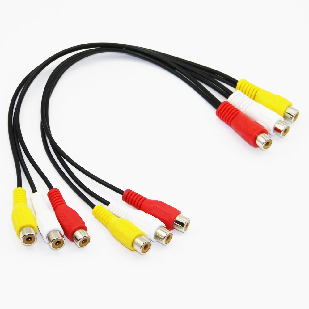 Разветвитель аудио и видео Bochara 3RCA мама на 2x3RCA Мама Удлинительный кабель длиной 20