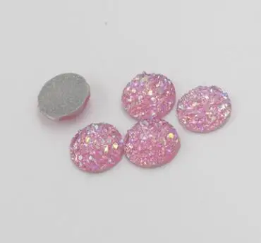 7 Jaymaxi 10 мм AB Цвет Druzy камень смола круглая плоская спина, кабошон для DIY украшения ювелирных изделий на заказ многоцветный 100 шт./лот - Цвет: 7