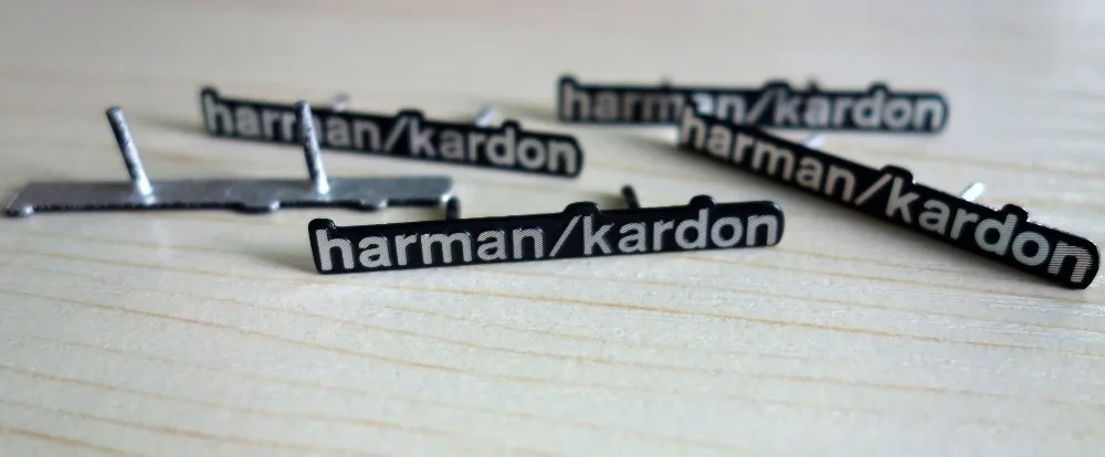 1000 шт./лот harman/kardon Hi-Fi динамик аудио 3D алюминиевый значок эмблема стерео с 2