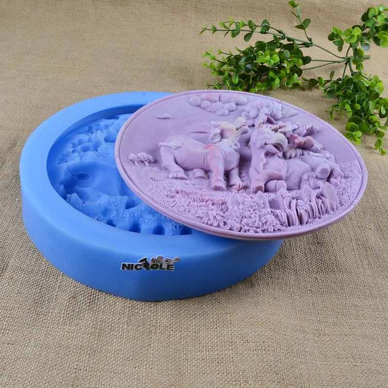 Круглая форма для мыла силиконовая Конфета из смолы чаколатная DIY Инструменты