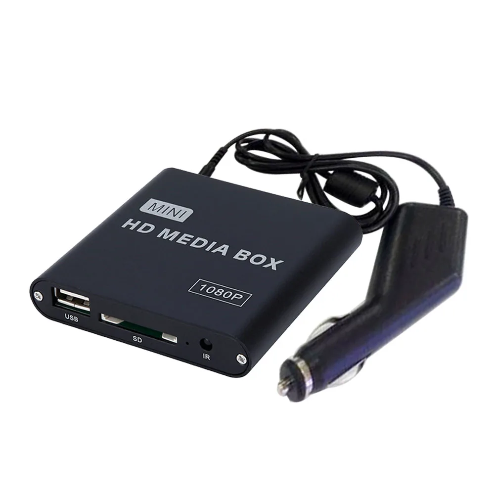 HD 1080 P Портативный центр сплав коробка HDD U диск мини автомобильный медиаплеер USB