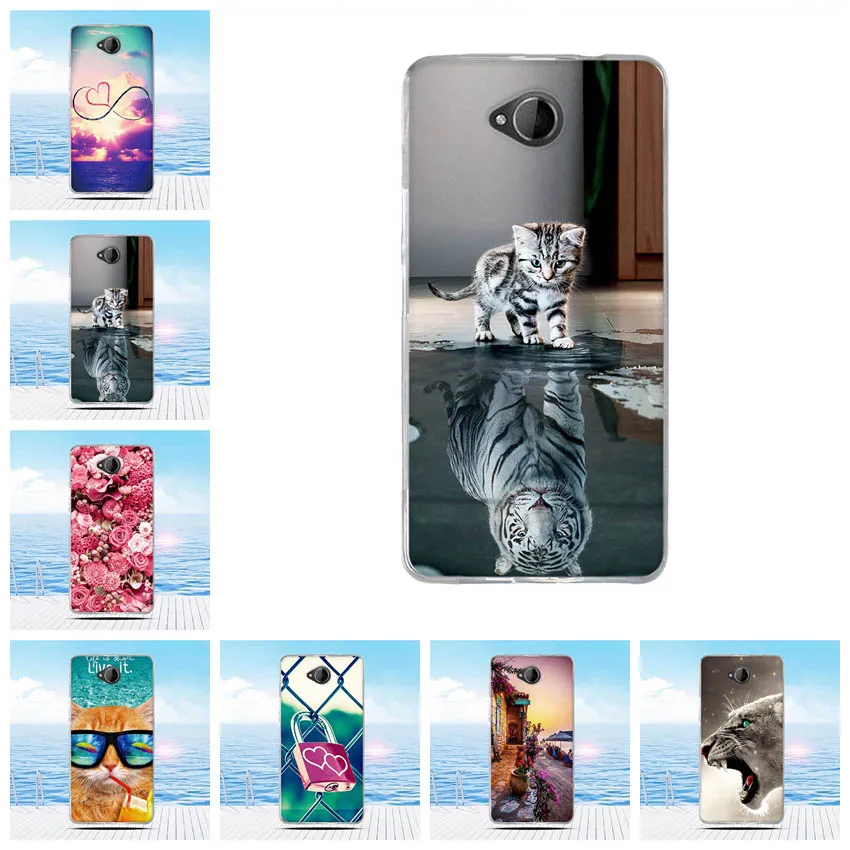 Мягкий силиконовый чехол из ТПУ для Nokia Microsoft Lumia 650 с 3D рельефным рисунком|Бамперы|