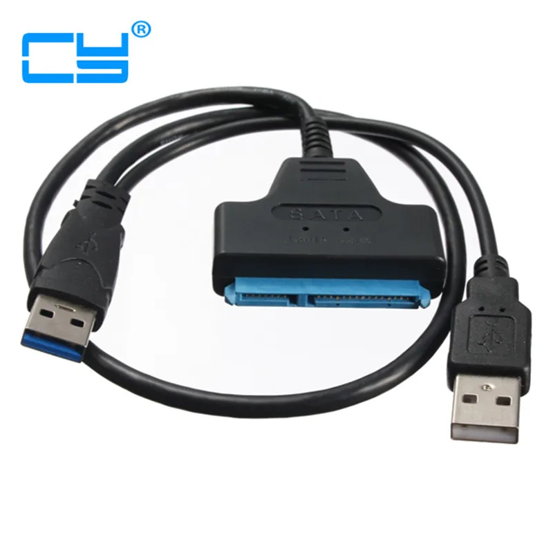 Новое поступление 1 шт. 5 Гбит/с USB 3 0 штекер к SATA 22Pin 7 + 15 кабель адаптер с питанием 2