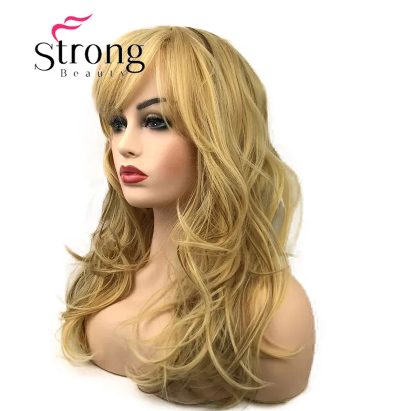StrongBeauty длинный коричневый волнистый синтетический парик|Синтетические парики