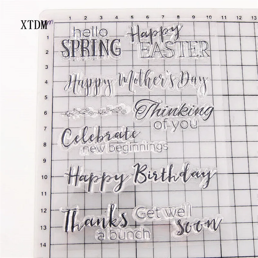 Горячая Распродажа с днем рождения прозрачные штампы/Силиконовые пломбы