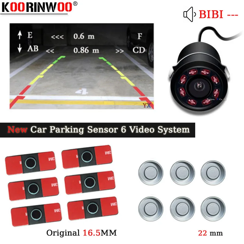 Парковочные датчики Koorinwoo Parktronic оригинальные 16 5 6 радаров задняя 4 фронтальная 2