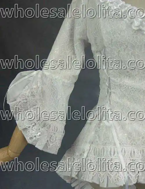 

Victorian Gothic Lace Overlay Top Cascade Bodice Jacket Titanic Reenactment Halloween Costume