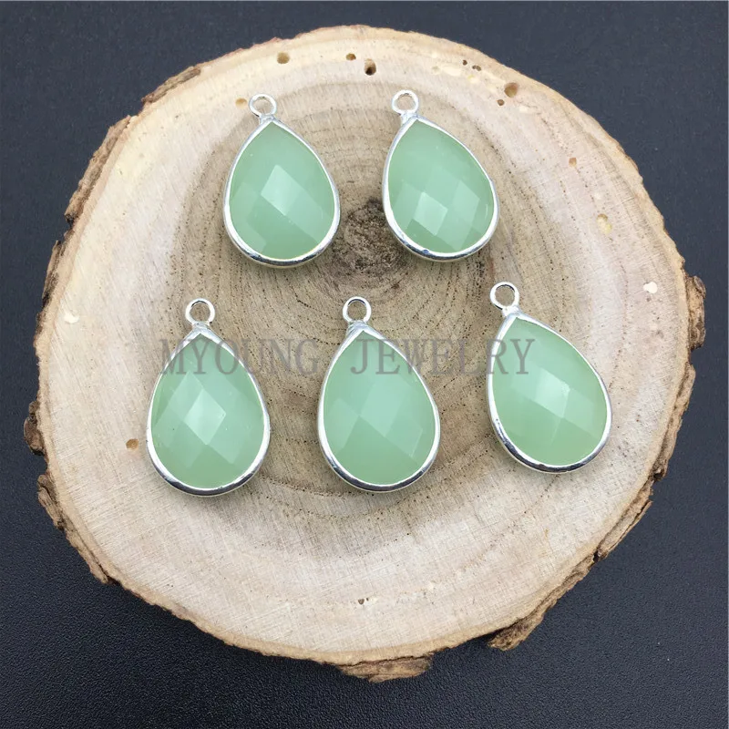 MY0636 маленькая многоцветная стеклянная подвеска в форме каплевидной формы с