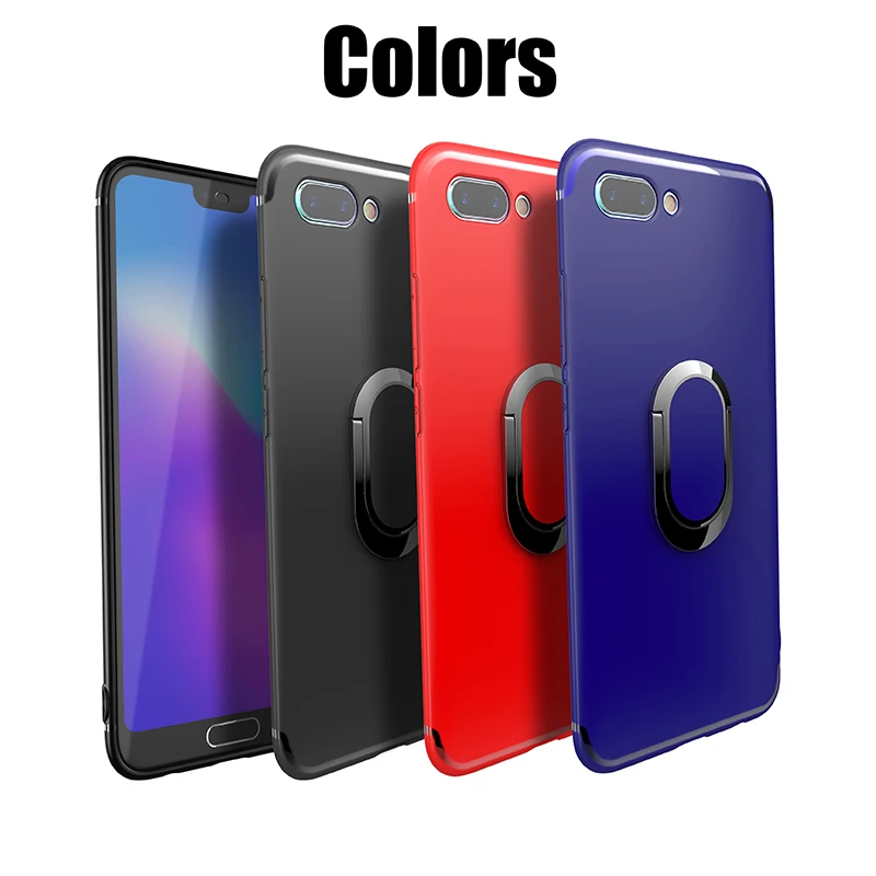 Магнитный кольцевой кронштейн чехол для huawei Honor 10 силиконовый + Автомобильный