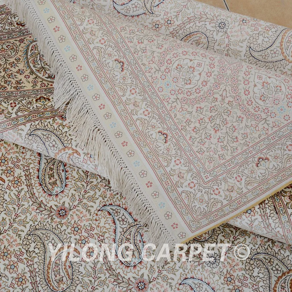 Yilong 6 5 'x 10' Античный коврик ручной работы персидский Тебриз темно-синий