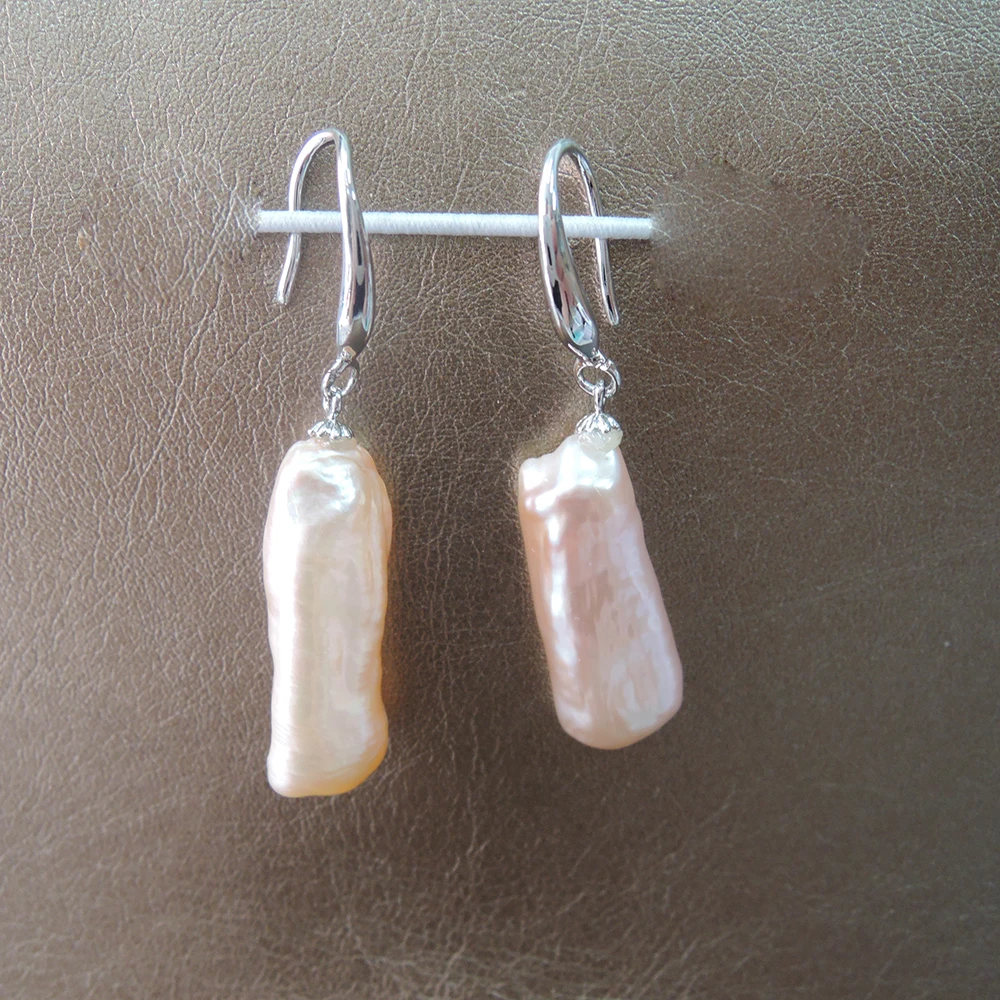 Бесплатная доставка 100% натуральный пресноводный жемчуг серьги с крючком из