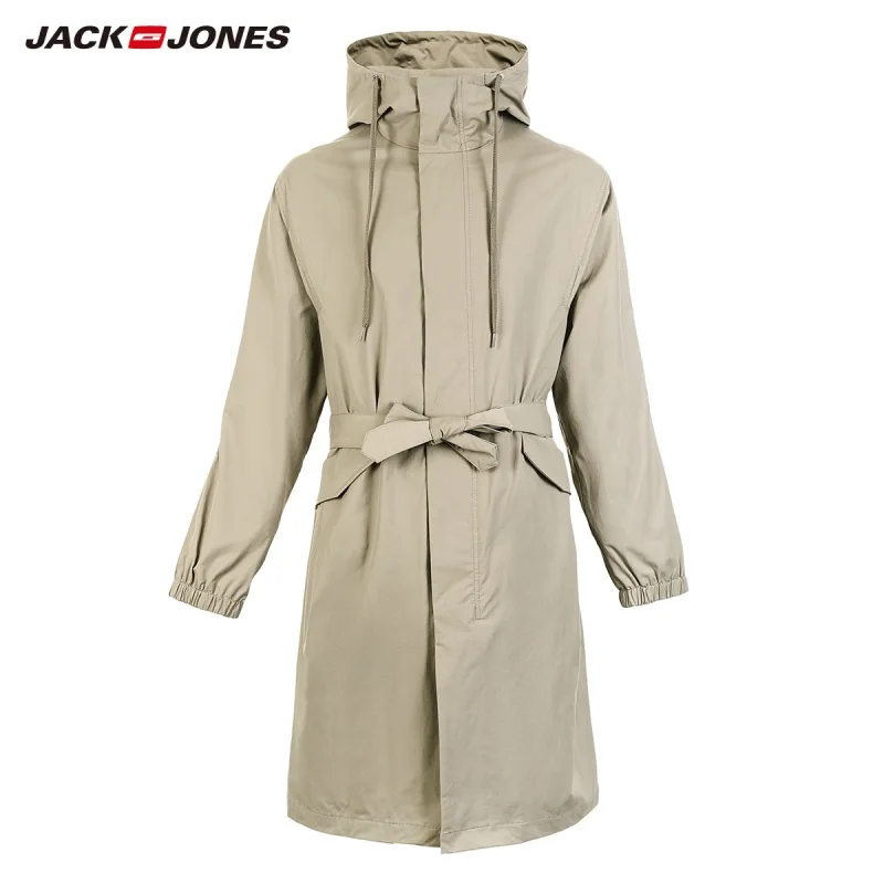 Мужской Тренч с капюшоном JackJones ветровка длинная Мужская куртка стиль 218321531 |