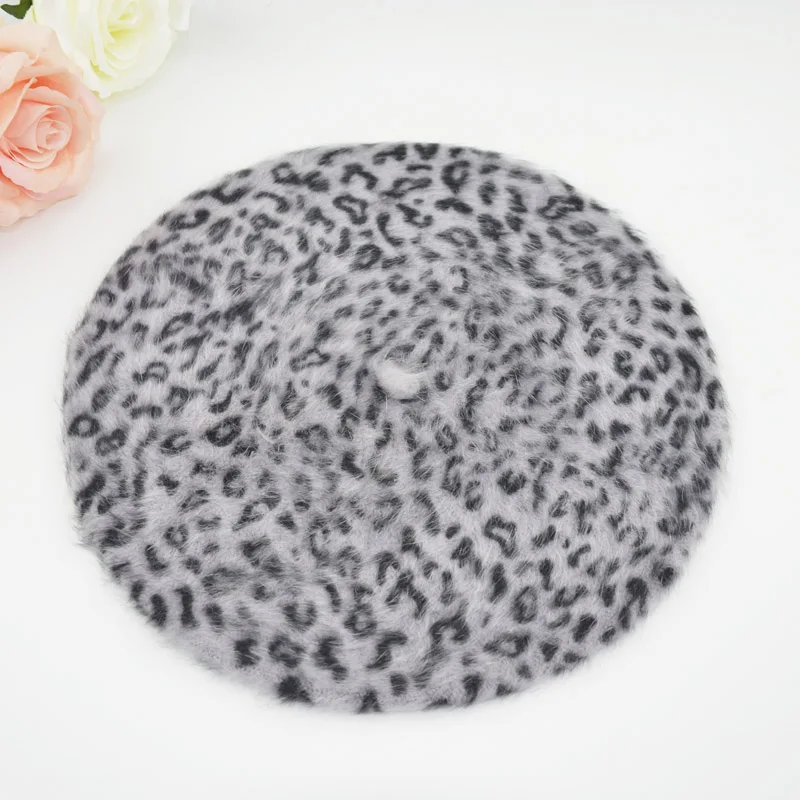 H03 grey Модные однотонные теплые шерстяные весенние береты для женщин, французский берет для женщин с бриллиантами, лыжная шапка, 4 цвета - Цвет: H03 grey