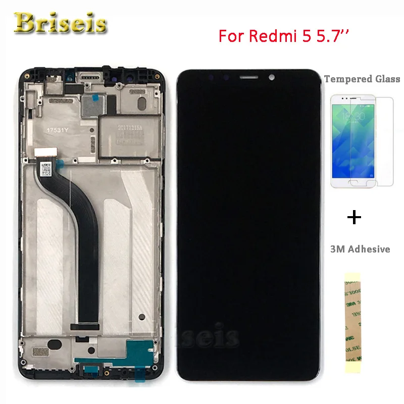 5 7 ''ips ЖК дисплей + рамка для Xiaomi Redmi Экран дисплея с корпусом запасные части