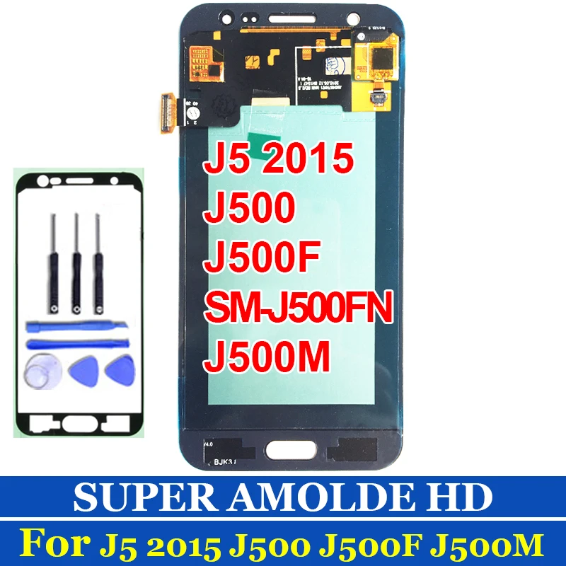 J500F ЖК для Samsung Galaxy J5 2015 j500 дисплей J500M SM кодирующий преобразователь сенсорного