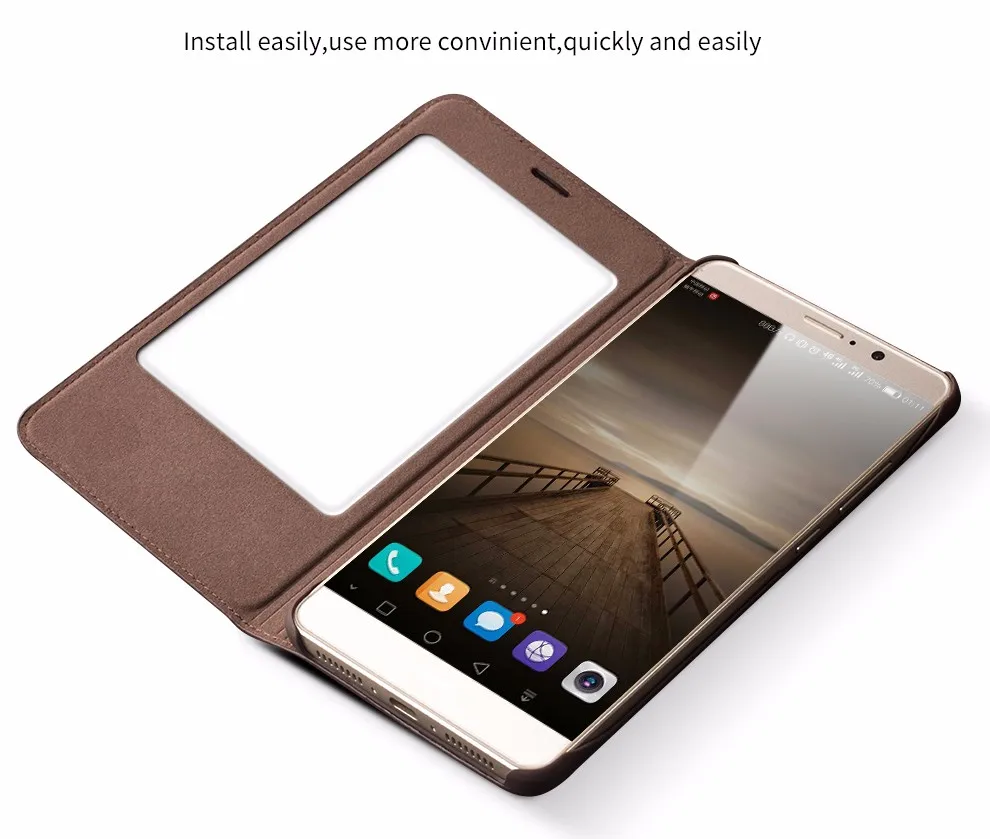 QIALINO чехол для huawei Ascend mate 9 популярный Роскошный чехол-книжка из натуральной кожи для huawei mate 9 функция сна смарт-чехол