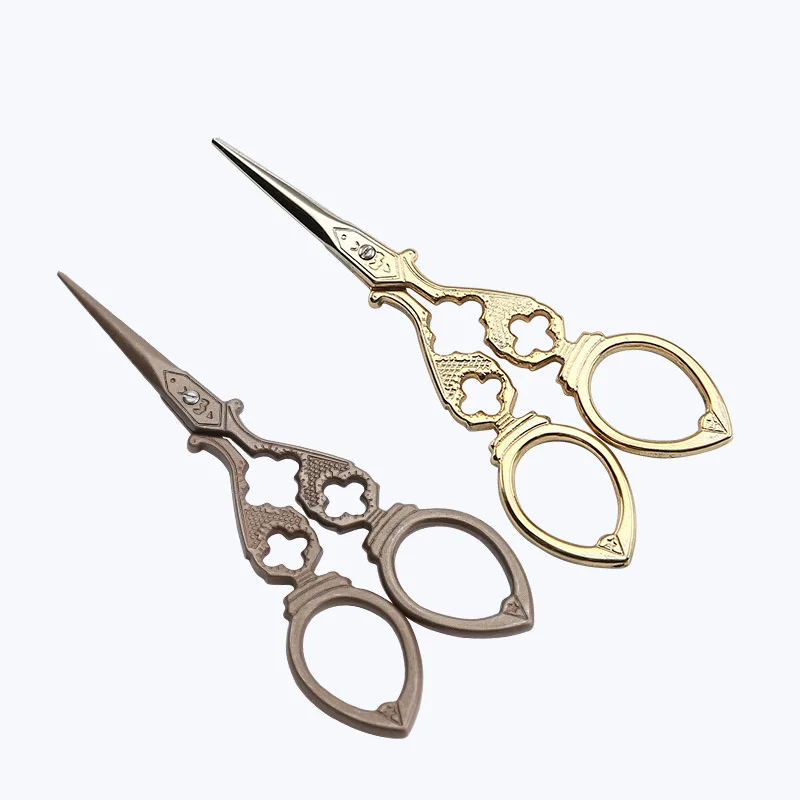 

ZAKKA Cross Stitch Tailor Scissor Cross Stitch European Retro Classic Vintage Craft Gold Sewing Handicraft DIY Home Tool E