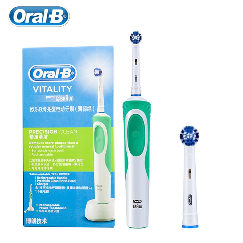 Электрическая зубная щетка Oral B Vitality для взрослых с 2 сменными насадками