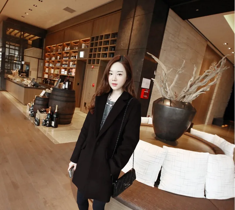 2018 Горячая продажа осень и зима мода отложной воротник тонкий оболочка женское