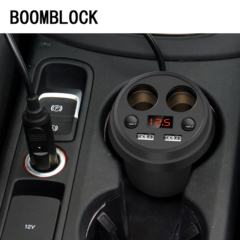 Автомобильное зарядное USB-устройство BOOMBLOCK 3 1 А сигарета многофункциональная для