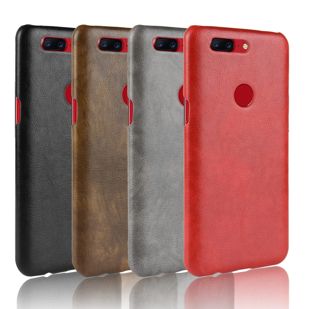 Ретро Кожаный чехол для One Plus 5T личи Кожа противоударный жесткий OnePlus 1 + телефона s