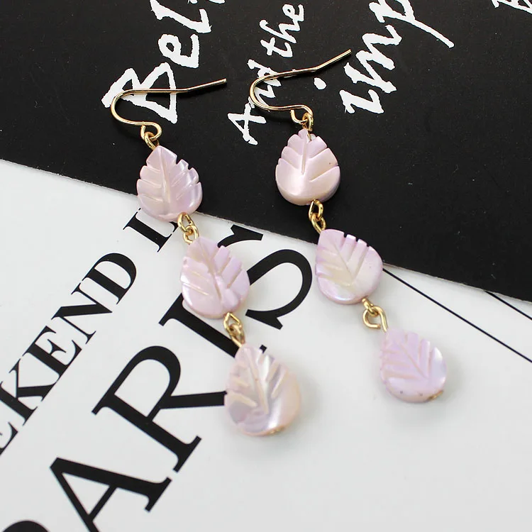 2018 Новое поступление горячая Распродажа женские серьги капли с натуральными