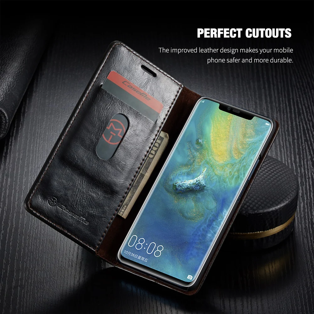 Чехол для Huawei Mate 20 Caseme винтажный Чехол-бумажник из искусственной кожи с